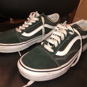 Green Suede Old Skool Womens Vans